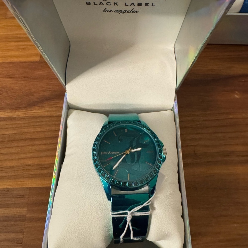 Juicy Couture Black Label Teal Watch - NIB needs battery